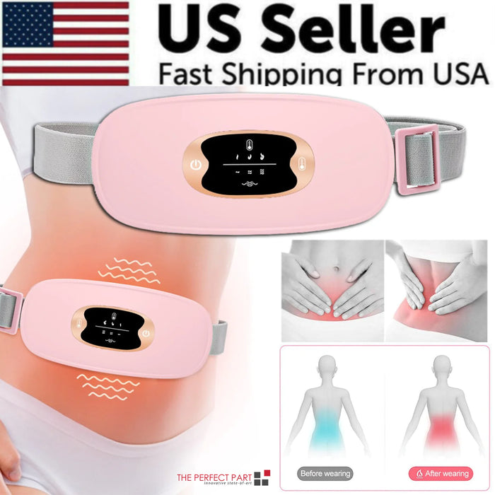 Electric Heating Menstrual Pad Belt – Vibration & Heat for Period Pain Relief