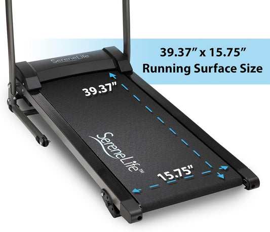 Electric Folding Treadmill Foldable Home Fitness Equipment for Walking & Running, 1.5/2.5 HP Indoor Home Cardio Machine with Downloadable App, Safety Key, Bluetooth Connectivity