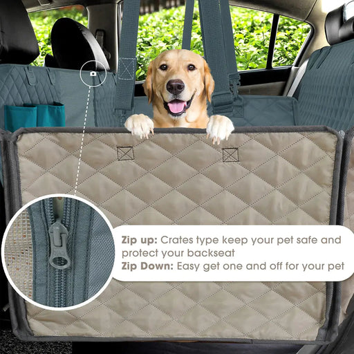 Enhanced Pet Safety Dog Seat Cover with Mesh Visual Window - Ultimate Comfort and Protection