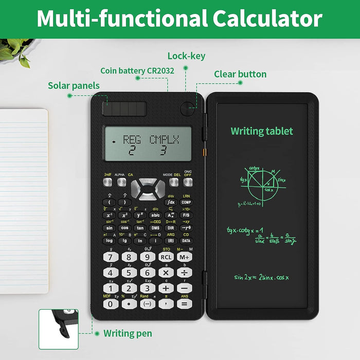 Calculator Notepad with 6.5 Inch LCD Writing Tablet