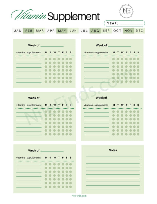 Vitamin Supplements Tracker