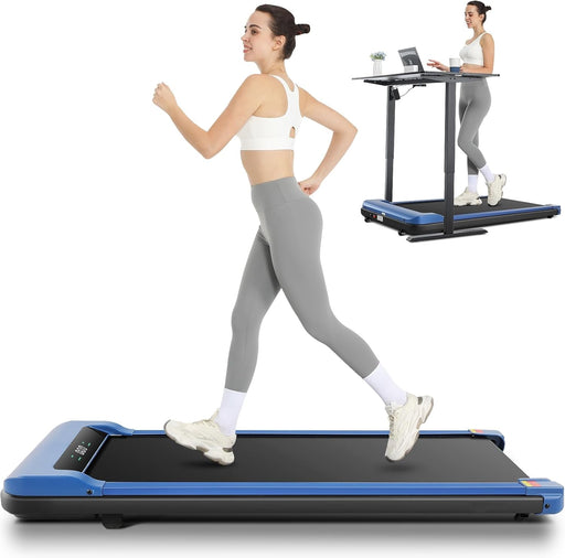 Walking Pad, Max 300 Lbs Capacity, 3 in 1 under Desk Treadmills for Home Office, 2.5 HP Quiet Portable Walking Treadmill with LED Screen/Remote Control