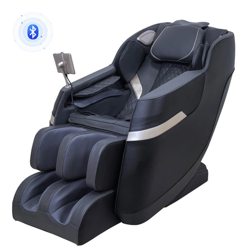 4D Massage Chair, Zero Gravity Shiatsu with Stretching Function, Bluetooth, Heating, Leather