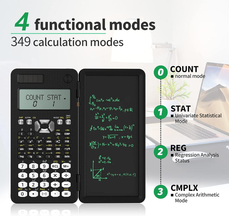 Calculator Notepad with 6.5 Inch LCD Writing Tablet