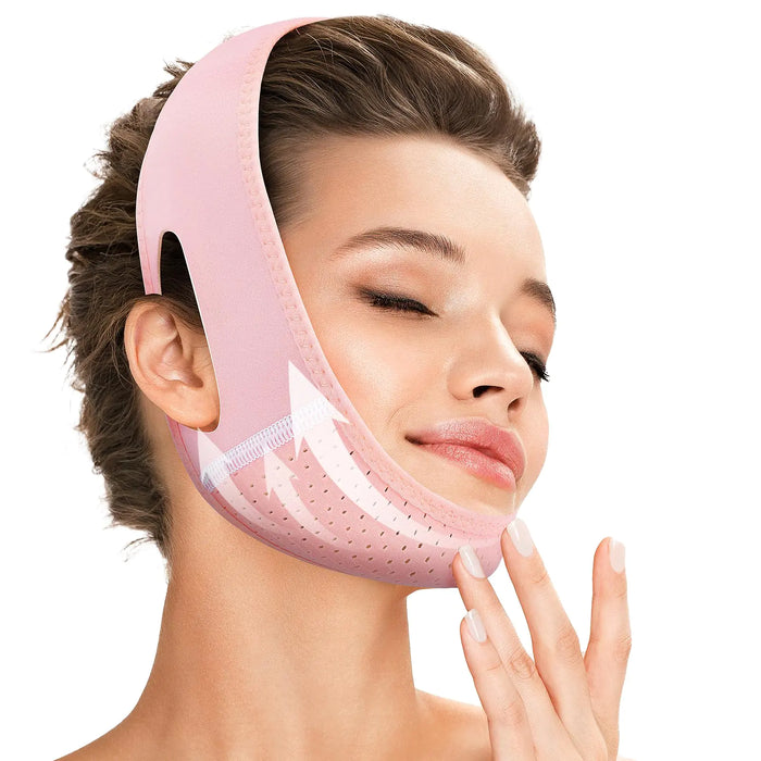 Reusable V-Line Lifting Mask with Chin Strap – Sculpt & Define Your Jawline