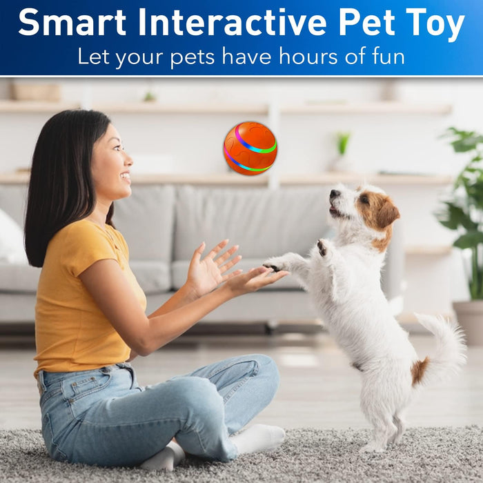 Automatic Dog Ball Toy - USB Rechargeable, Dual Mode, Soft Exterior & PC Interior - for Small Breeds