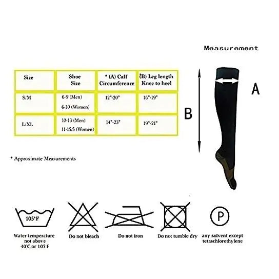 Copper Infused Compression Socks – Lightweight Comfort for All-Day Support