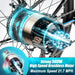 M026TGB Electric Bike 26" Electric Bike for Adults, Peak 750W Folding Electric Mountain Bike, 48V Removable Lithium Battery, 21 Speed, Top 22 Mph, up to 50 Miles, Dual Shock Absorber, UL 2849