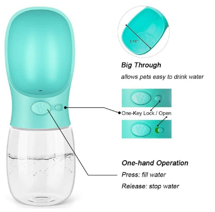 Leak-Proof Portable Dog Water Bottle - Travel-Friendl