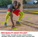 Pro Agility Ladder and Cones - Speed and Agility Training Set with 15 Ft Fixed-Rung Ladder & 12 Cones for Soccer, Football, Sports, Exercise, Workout, Footwork Drills - Includes Heavy Duty Carry Bag