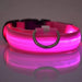 LED Light up Dog Collar Pet Night Safety Bright Flashing Adjustable Nylon Leash