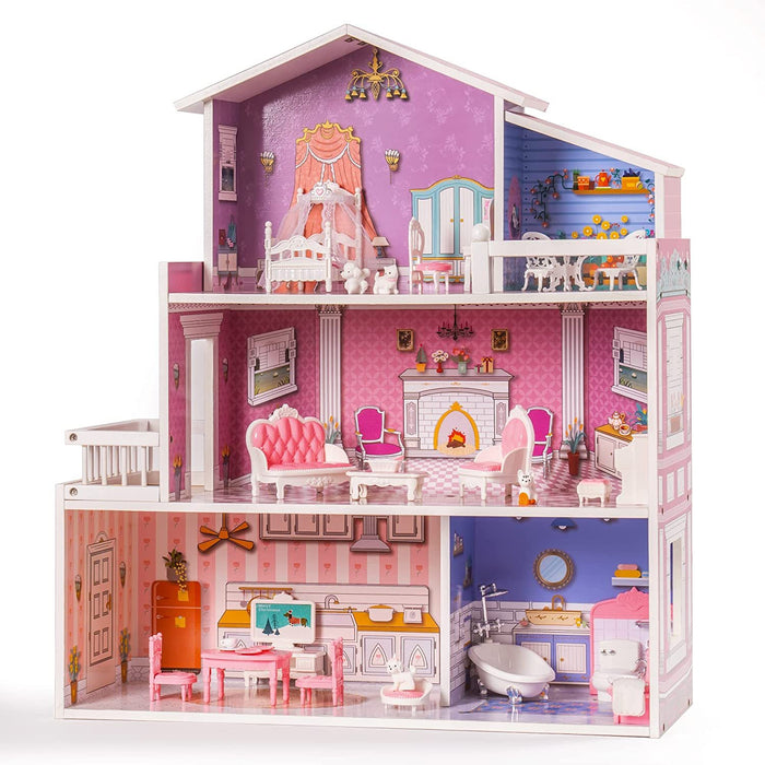 ROBOTIME 3 Levels Wooden Dollhouse