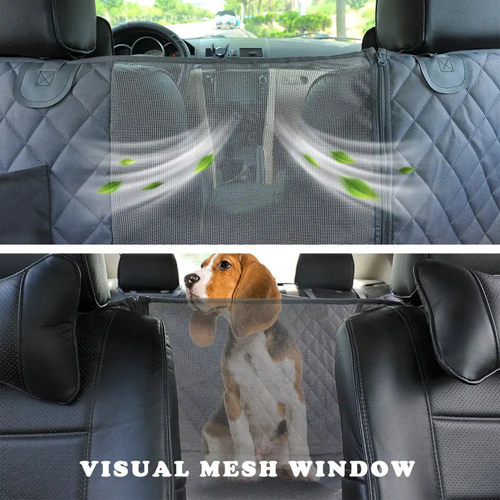 Enhanced Pet Safety Dog Seat Cover with Mesh Visual Window - Ultimate Comfort and Protection