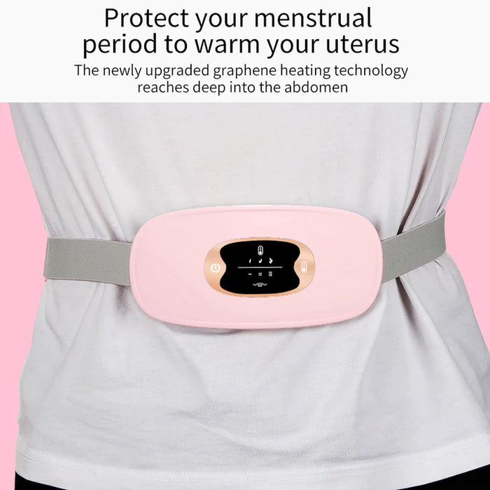 Electric Heating Menstrual Pad Belt – Vibration & Heat for Period Pain Relief