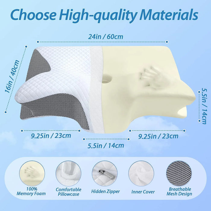 Sleep Enhancing Cervical Support Comfort Goose Down Pillow – The Ultimate Sleep Solution