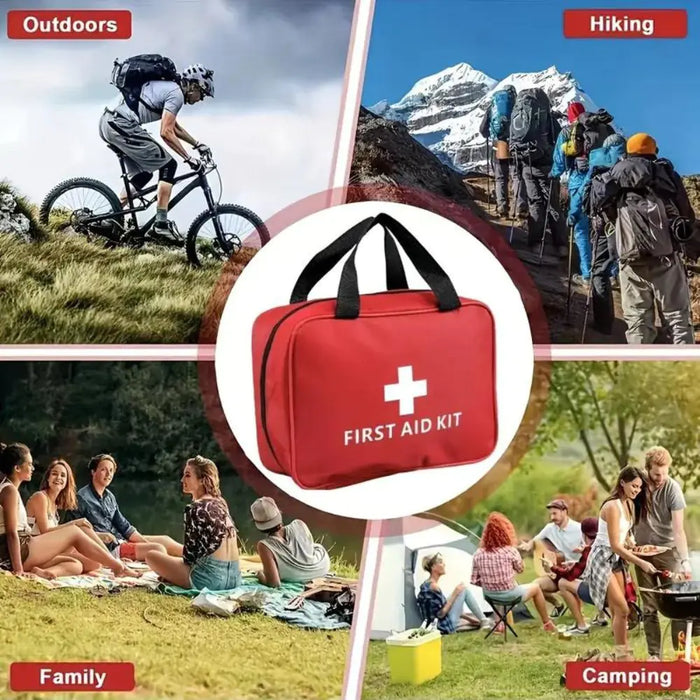 173pcs Large First Aid Kit – Emergency Supplies for Outdoor Adventures & Home Use