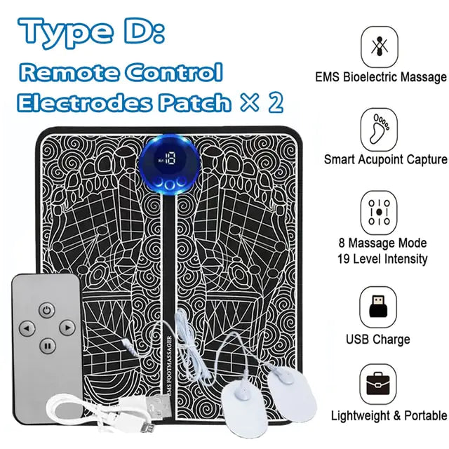 Electric EMS Foot Massager Pad