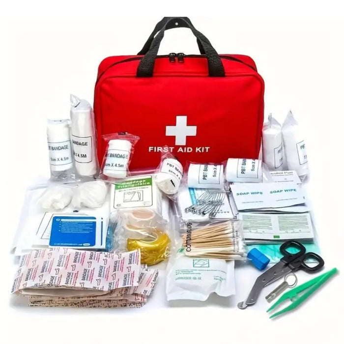 173pcs Large First Aid Kit – Emergency Supplies for Outdoor Adventures & Home Use