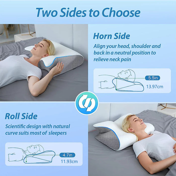 Sleep Enhancing Cervical Support Comfort Goose Down Pillow – The Ultimate Sleep Solution