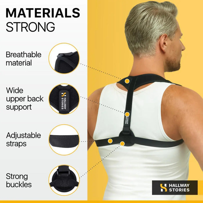 Back Brace Posture Corrector – Adjustable Support for Men & Women