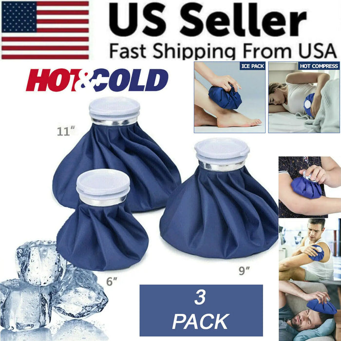 3PCS Reusable Ice Packs for Knee, Neck – Hot & Cold Therapy for Pain Relief