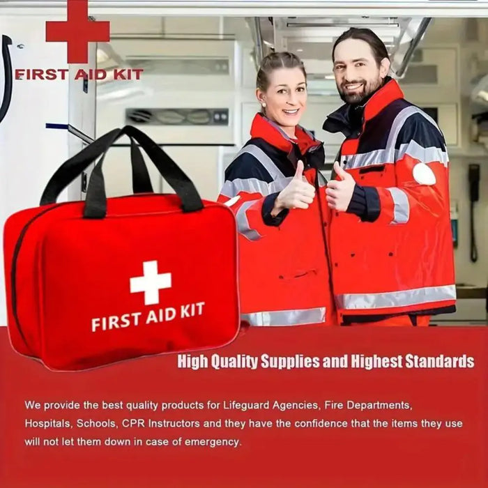 173pcs Large First Aid Kit – Emergency Supplies for Outdoor Adventures & Home Use