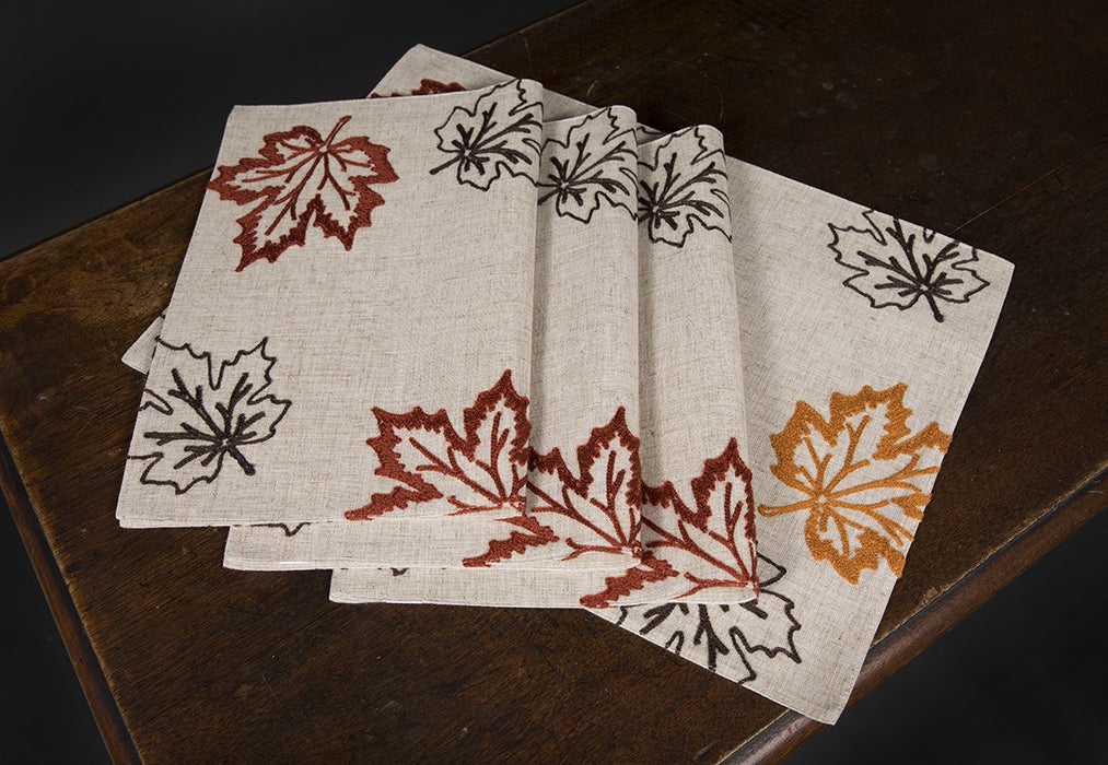 Rustic Autumn Placemats, 14"x20", Set of 4