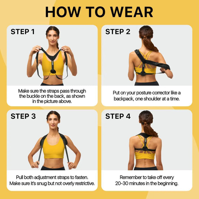 Back Brace Posture Corrector – Adjustable Support for Men & Women