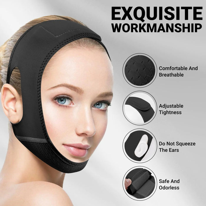 Reusable V-Line Lifting Mask with Chin Strap – Sculpt & Define Your Jawline