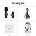 Professional Wireless Lavalier Lapel Microphone for Iphone, Ipad - Cordless Omnidirectional Condenser Recording Mic for Interview Video Podcast Vlog Youtube