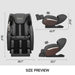 Zero Gravity Massage Chair, Shiatsu Massage Relaxation Recliner with Heating and Bluetooth, Brown