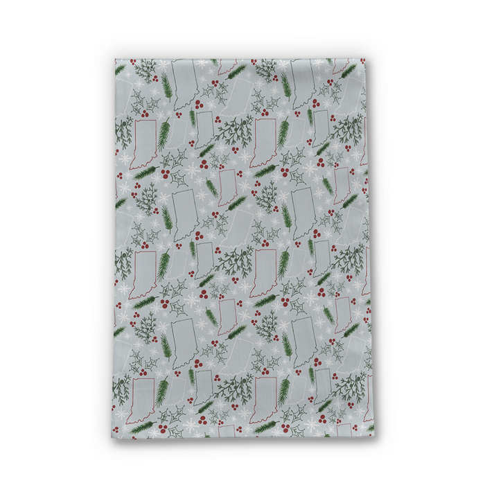 Indiana Christmas Tea Towel