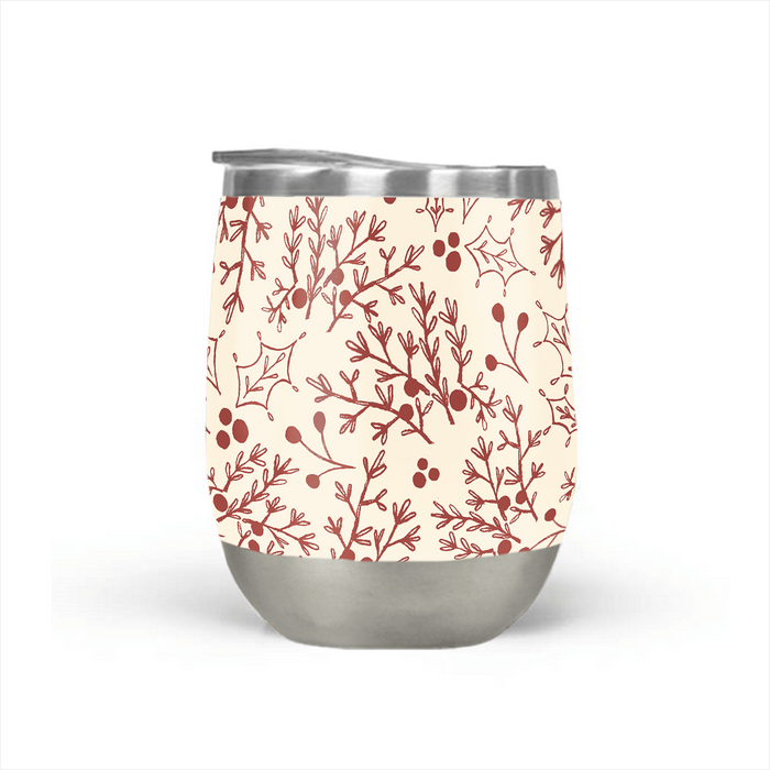 Red Christmas Branch Stemless Tumbler