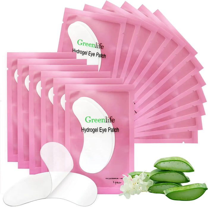 GreenLife Natural Hydrogel Eye Gel Pads - 100 Pairs, Collagen & Aloe