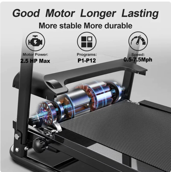 Folding Treadmill with Pulse Sensor