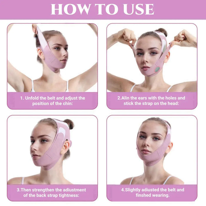 Graphene V-Line Chin Up Mask - V-Shaped Face & Jaw Exerciser, Lilac